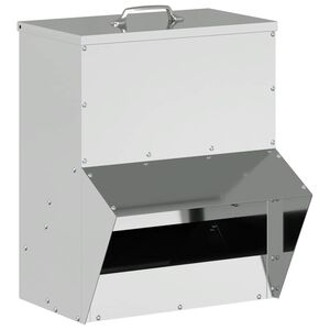 vidaXL Kŕmidlo pre kurčat&aacute; Strieborn&aacute; 20 x 25 x 35 cm Pozinkovan&aacute; oceľ