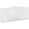 vidaXL Oblúkové gabiónové koše 5ks 400x50x160/180cm pozinkované železo