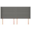 vidaXL Čelo postele so záhybmi tmavosivé 163x16x118/128 cm látka