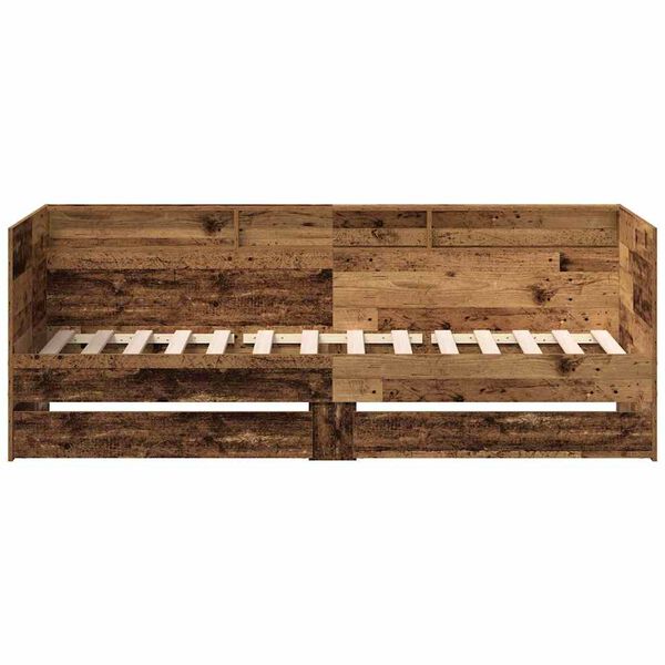 vidaXL Ležadlo so z&aacute;suvkou Star&eacute; drevo 75 x 190 cm Kompozitn&eacute; drevo