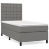vidaXL Posteľn&yacute; r&aacute;m boxsping s matracom tmavosiv&yacute; 80x200 cm l&aacute;tka