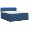 vidaXL Posteľ boxspring s matracom Modr&aacute; 200 x 200 cm L&aacute;tka