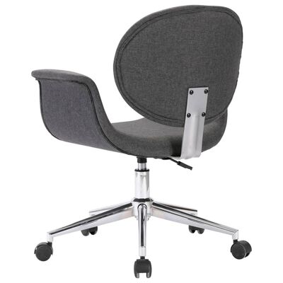 vidaXL Otočná kancelárska stolička sivá látka