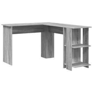 vidaXL Rohov&yacute; st&ocirc;l Siv&yacute; Sonoma Kompozitn&eacute; drevo 140 x 113,5 x 75 cm