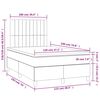 vidaXL Boxspring posteľ s matracom a LED, tmavozelen&aacute; 120x190cm, zamat