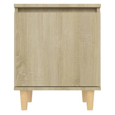 vidaXL Nočný stolík s nohami z masívneho dreva dub sonoma 40x30x50 cm