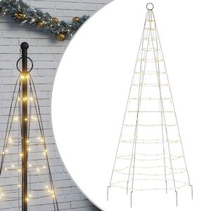 vidaXL LED vianočn&yacute; stromček 200 LED tepl&aacute; biela 180 cm