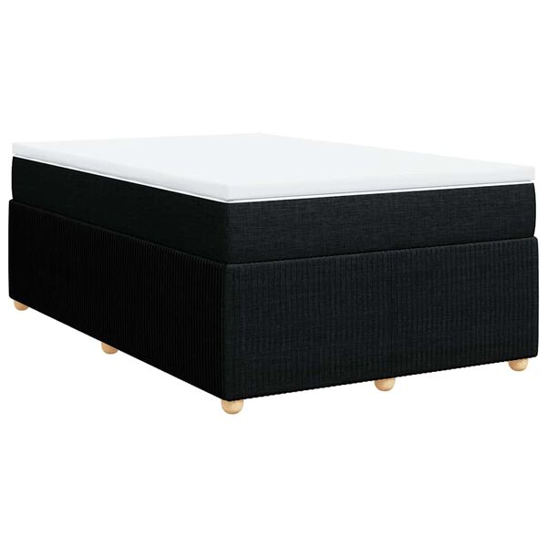 vidaXL Boxspring posteľ s matracom čierny 120x200 cm l&aacute;tka