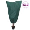 vidaXL Fl&iacute;sov&eacute; kryty na rastliny so &scaron;n&uacute;rkou 12 ks 70 g/m&sup2; 0,8x1,2 m