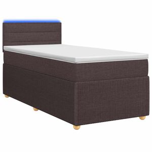 vidaXL Posteľ boxspring s matracom Tmavohned&aacute; 80 x 200 cm L&aacute;tka