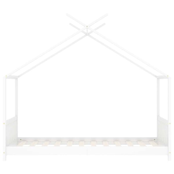 vidaXL Detský posteľný rám biely 80x160 cm borovicový masív
