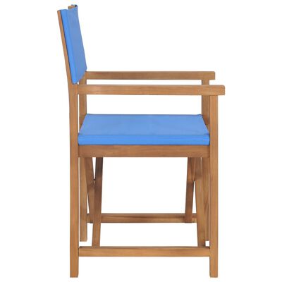 vidaXL Režisérske stoličky 2 ks, tíkový masív, modré