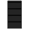 vidaXL Rohová komoda so zásuvkami čierna 40x41x76 cm kompozitné drevo