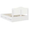 vidaXL R&aacute;m postele so z&aacute;suvkou Biela 160 x 200 cm Inžinierske drevo