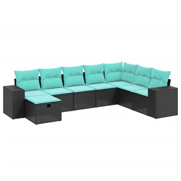 vidaXL 8-dielna záhradná súprava pohoviek s vankúšmi hnedá polyratan