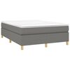 vidaXL Boxspring posteľ s matracom tmavosiv&aacute; 140x190 cm l&aacute;tka