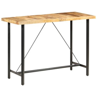 vidaXL Barový stôl 150x70x107 cm surové mangovníkové drevo