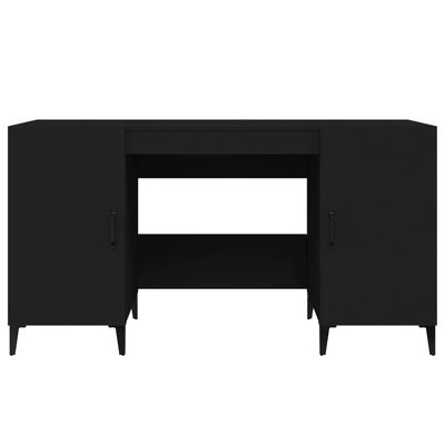 vidaXL Stôl čierny 140x50x75 cm spracované drevo