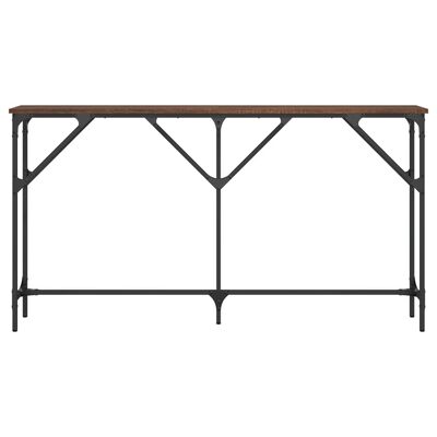 vidaXL Konzolový stolík hnedý dub 140x23x75 cm kompozitné drevo
