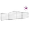 vidaXL Obl&uacute;kov&eacute; gabionov&eacute; ko&scaron;e 8 cm 400x30x80/100cm pozinkovan&eacute; železo