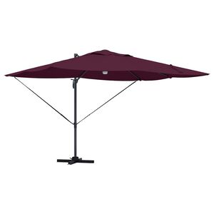 vidaXL Slnečn&iacute;k Bordeaux červen&aacute; 351 x 250 x 253 cm Polyester a hlin&iacute;k