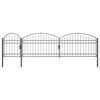 vidaXL Z&aacute;hradn&aacute; br&aacute;na s obl&uacute;kov&yacute;m vrchom ASSEN 500 x 75 cm Oceľ Siv&aacute;