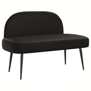 vidaXL čal&uacute;nen&aacute; lavica so sp&auml;tn&yacute;m opierkom Čierna 110 x 60 x 76 cm