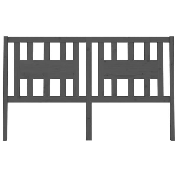 vidaXL Čelo postele siv&eacute; 206x4x100 cm mas&iacute;vna borovica