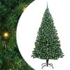 vidaXL Umel&yacute; vianočn&yacute; stromček Zelen&aacute; 210 cm PVC a Oceľ a Plast
