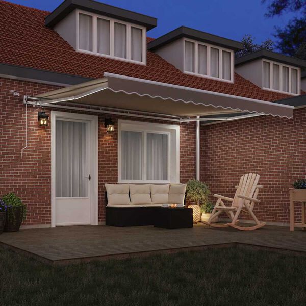 vidaXL Zatemniteľn&aacute; mark&iacute;za B&eacute;žov&aacute; 400 &times; 300 cm Polyester a kov