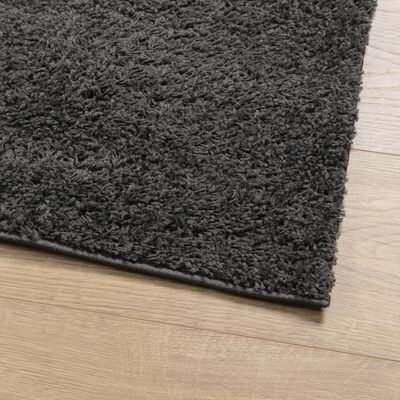 vidaXL Chlpatý koberec s vysokým vlasom moderný antracitový 60x110 cm