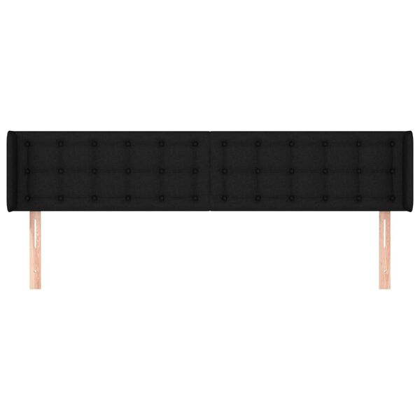 vidaXL Čelo postele so z&aacute;hybmi čierne 203x16x78/88 cm l&aacute;tka