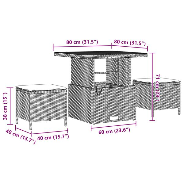 vidaXL S&uacute;prava z&aacute;hradn&yacute;ch pohoviek 11 pcs Čierna Poly ratan