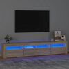vidaXL TV skrinka s LED svetlami dub sonoma 210 x 35 x 40 cm