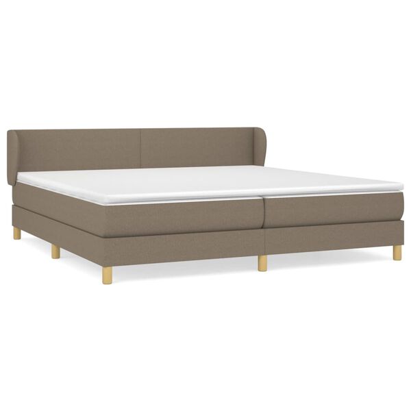 vidaXL Boxspring posteľ s matracom sivohned&yacute; 200x200 cm l&aacute;tka