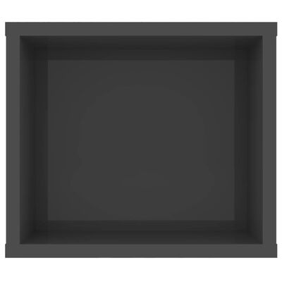 vidaXL Závesná TV skrinka, lesklá sivá 100x30x26,5cm, kompozitné drevo
