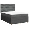 vidaXL Boxspring posteľ s matracom tmavosiv&aacute; 140x200 cm l&aacute;tka