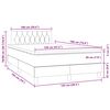 vidaXL Boxspring posteľ s matracom a LED, tmavomodr&aacute; 120x190 cm, zamat