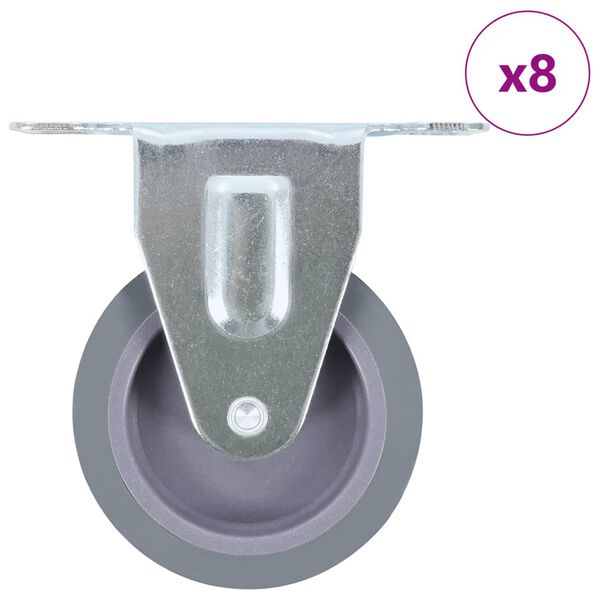 vidaXL 8 ks pevné kolieska 75 mm