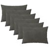 vidaXL Poťah na podložku 6 pcs HEERLEN Tmavosiv&aacute; 50 x 70 cm Zamat
