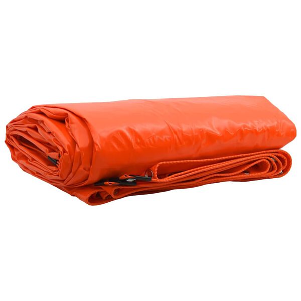 vidaXL Tarpaulin 650g / m² Oranžová 4 x 4 m Plátno s PVC povrchom