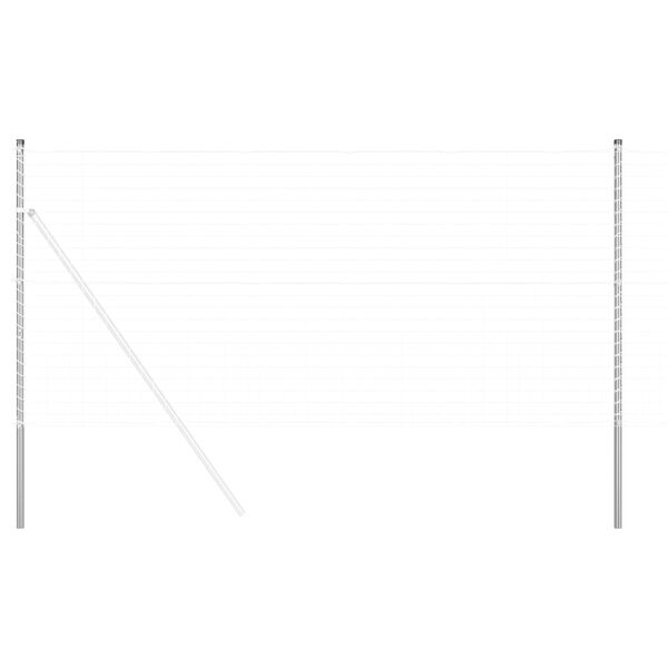 vidaXL Stĺp na plot. 2 pcs Strieborn&aacute; Povrchovo upraven&aacute; oceľ