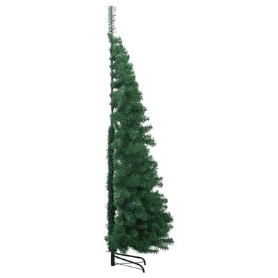 vidaXL Rohový umelý vianočný stromček zelený 180 cm PVC