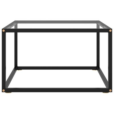 vidaXL Konferenčný stolík, čierny, tvrdené sklo 60x60x35 cm