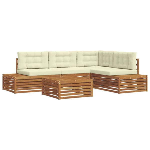 vidaXL Z&aacute;hradn&aacute; s&uacute;prava gaučov s vank&uacute;&scaron;om 5 Kus Pr&iacute;rodn&aacute; a kr&eacute;mov&aacute;