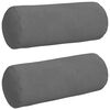 vidaXL Podložkov&eacute; vank&uacute;&scaron;e 2 pcs Tmavo &scaron;ed&aacute; &Oslash; 15 x 40 cm Mikrovl&aacute;kno