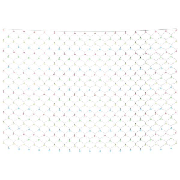 vidaXL Vianočná svetelná sieť farebná 3x2 m 204 LED interiér exteriér