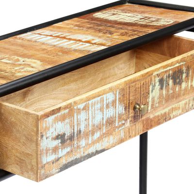 vidaXL Konzolový stolík 118x30x75 cm, recyklovaný masív