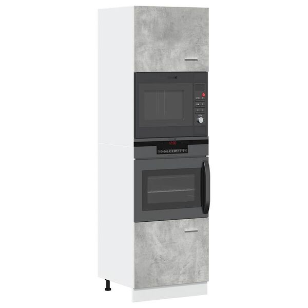 vidaXL Skrinka na mikrovlnku “Lyon”, betónová 60x57x207 cm