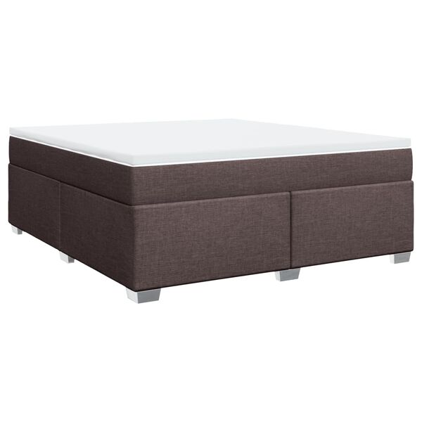 vidaXL Boxspring posteľ s matracom tmavohned&aacute; 180x200 cm l&aacute;tka